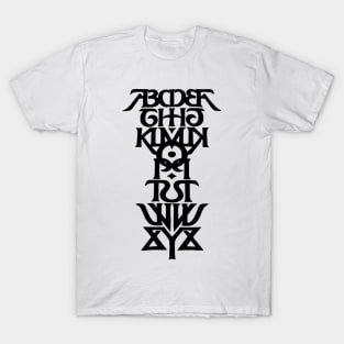 Symmetrical Alphabet Variant White T-Shirt